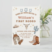 Zadel Cowboy Wild West Rodeo Verjaardag op Kaart (Staand voorkant)