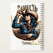 Zadel Cowgirl op Notitieboek (Achterkant)