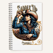 Zadel Cowgirl op Notitieboek (Voorkant)