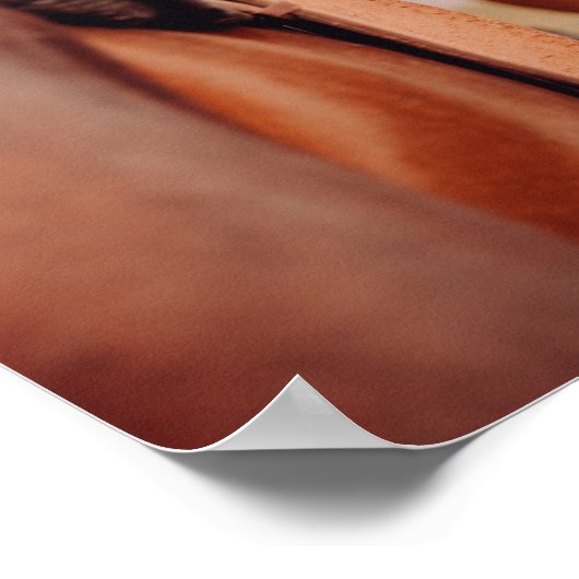 Zadel een bruine rietje Cowboy Pet Poster (Hoek)