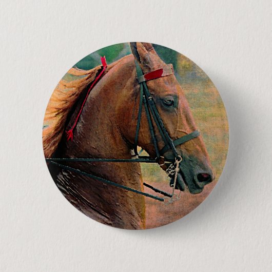 Zadel faux schilderen ronde button 5,7 cm (Voorkant)