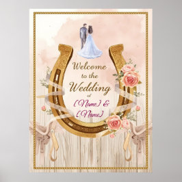 Zadel & Glans – Westerse HuwelijksPosters & Bordje Poster