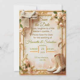 Zadel & Glans – Westerse Trouw Save the Date C