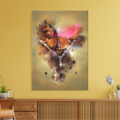 Zadel II - Kouddoek Canvas Afdruk (Insitu (Woonkamer))