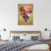 Zadel II - Kouddoek Canvas Afdruk (Insitu (Slaapkamer))