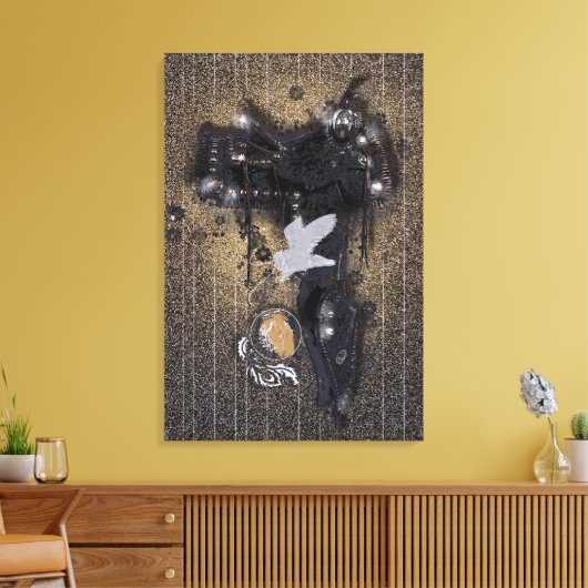 Zadel IV - Kouddoek Canvas Afdruk (Insitu (Woonkamer))