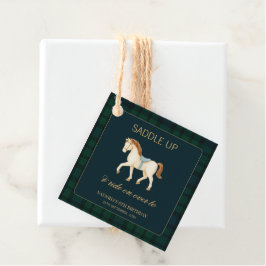 Zadel Je Vintage Preppy Paard Verjaardag Bedankjes Labels
