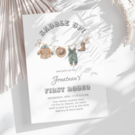 Zadel kleine cowboy eerste rodeo verjaardag op kaart