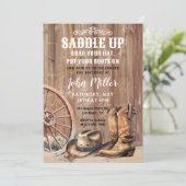 Zadel Land Western Cowboy Party Boots Pet op Kaart (Staand voorkant)