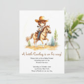 Zadel omhoog: Cowboy Baby shower Adventure Kaart (Staand voorkant)