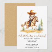 Zadel omhoog: Cowboy Baby shower Adventure Kaart (Voorkant / Achterkant)