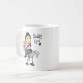 Zadel omhoog! Cowboy Stick Figuur Mok (Voorkant links)