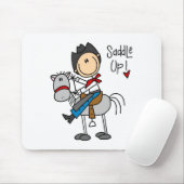 Zadel omhoog! Cowboy Stick Figuur Mousepad Muismat (Met muis)