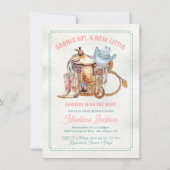 Zadel omhoog cowgirl baby shower kaart (Voorkant)