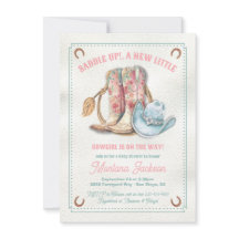 Zadel omhoog Floral Boots cowgirl baby shower