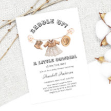 Zadel omhoog kleine cowgirl meisje Baby shower