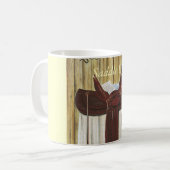 Zadel omhoog koffiemok (Voorkant links)
