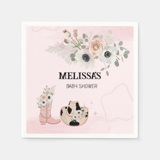 Zadel omhoog Moderne Westerne Cowgirl Custom Servet (Voorkant)