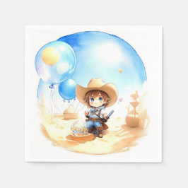 Zadel omhoog: Western Cowboy Baby shower Servet