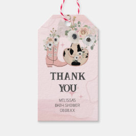 Zadel omhoog Western Cowgirl Theme Dank je Cadeaulabel