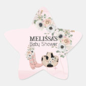 Zadel omhoog Westerne Cowgirl Cupcake Topper Ster Sticker (Voorkant)