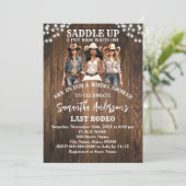 Zadel omhoog zet je laarzen cowgirl Vrijgezellenfe Kaart (Staand voorkant)