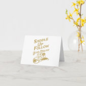 Zadel op en volg je droompaard GEPERSONALISEERD Kaart (Gele Bloem)