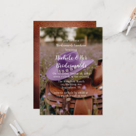 Zadel op het hek met Pet bruidsmeisjes lunch Kaart