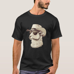 Zadel op met deze hilarische cowboy schaap t-shirt
