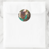 Zadel op ronde sticker (Tas)