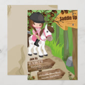 Zadel op uitnodiging 1 (Meisje) (Voorkant / Achterkant)