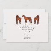 Zadel op verjaardagsuitnodiging kaart (Voorkant)