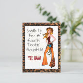 Zadel op voor een rondje. briefkaart (Staand voorkant)