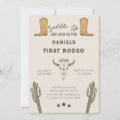 Zadel op Western Cowboy Verjaardag Kaart (Voorkant)