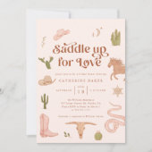 Zadel op Westerne bruids doucheuitnodiging Kaart (Voorkant)