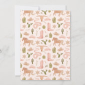 Zadel op Westerne bruids doucheuitnodiging Kaart (Achterkant)