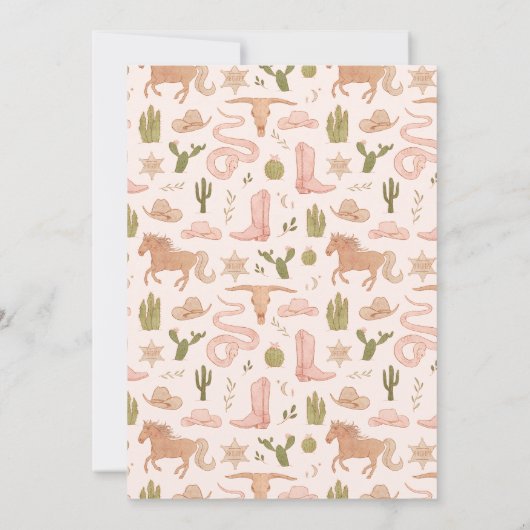 Zadel op Westerne bruids doucheuitnodiging Kaart (Achterkant)