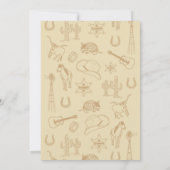 Zadel Op! Westerse Cowboy Verjaardagsfeest Rodeo T Kaart (Achterkant)