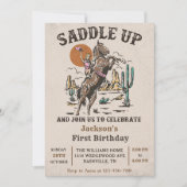 Zadel Western 1e verjaardagsfeestje op Kaart (Voorkant)
