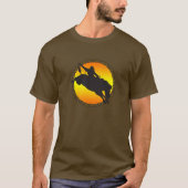 Zadelbronc zonsondergang t-shirt (Voorkant)