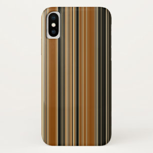 Zadelbruin en zwart gestreept patroon Case-Mate iPhone case