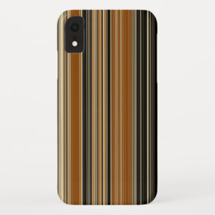 Zadelbruin en zwart gestreept patroon Case-Mate iPhone case