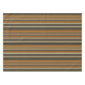 Zadelbruin en zwart gestreept patroon tafelkleed (Voorkant (Horizontaal))