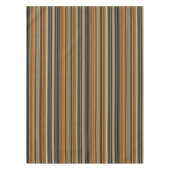 Zadelbruin en zwart gestreept patroon tafelkleed (Voorkant)