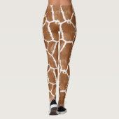 Zadelbruine huidpatroon van giraffe ID1152 Leggings (Achterkant)