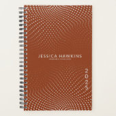 Zadelbruine Pop Stippen Jaar Wekelijks Planner (Voorkant)