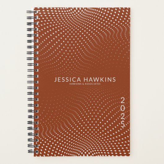 Zadelbruine Pop Stippen Jaar Wekelijks Planner (Voorkant)