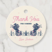 Zadelen Eerste Rodeo Cowboy Verjaardag Bedankjes Labels (Voorkant)