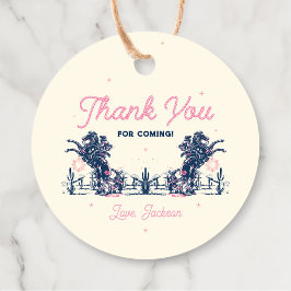 Zadelen Eerste Rodeo Cowboy Verjaardag Bedankjes Labels