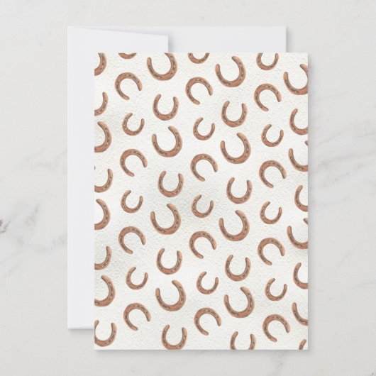 Zadelen op 1e Rodeo Herd Ponies Cowboy Verjaardag Kaart (Achterkant)